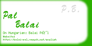 pal balai business card